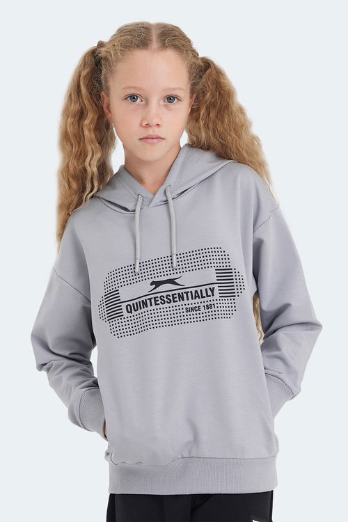 LAYO Unisex Çocuk Sweatshirt Taş Gri