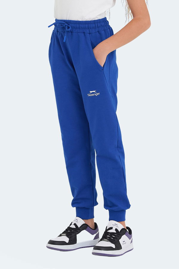 Slazenger LEGY IN Unisex Çocuk Cepli Saks Mavi Eşofman Altı