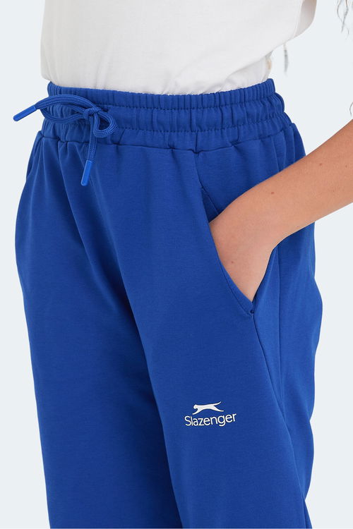 Slazenger LEGY IN Unisex Çocuk Cepli Saks Mavi Eşofman Altı