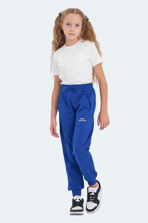 Slazenger LEGY IN Unisex Çocuk Cepli Saks Mavi Eşofman Altı