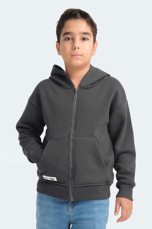 LEKAN Unisex Çocuk Sweatshirt Koyu Gri