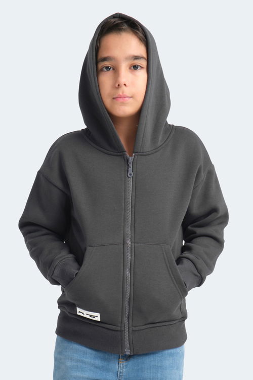 LEKAN Unisex Çocuk Sweatshirt Koyu Gri