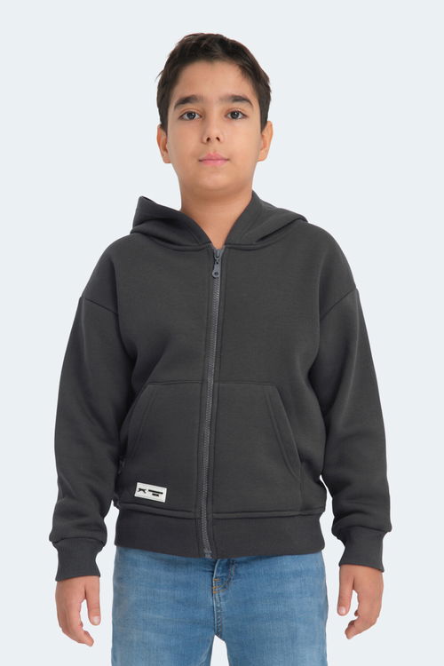 LEKAN Unisex Çocuk Sweatshirt Koyu Gri