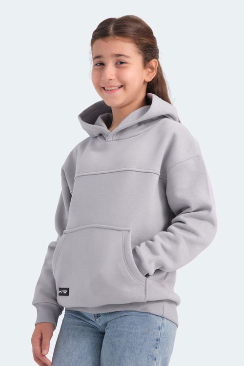 LENE Unisex Çocuk Sweatshirt Taş Gri