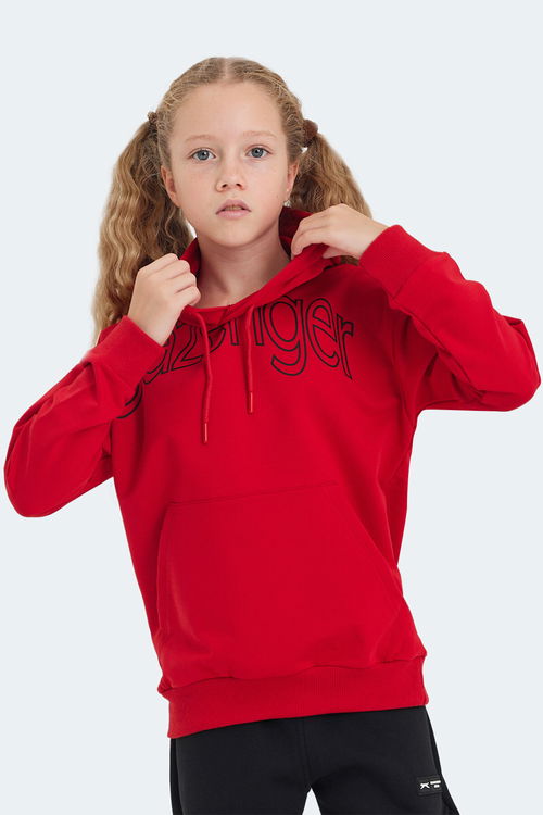 LETTO Unisex Çocuk Sweatshirt Kırmızı