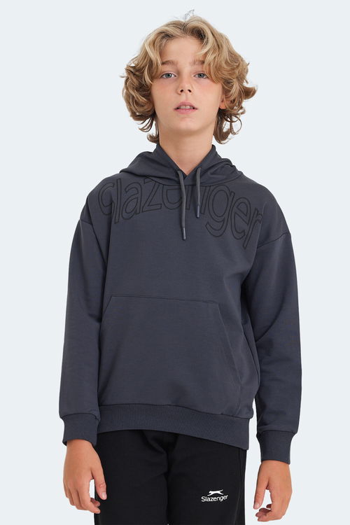 LETTO Unisex Çocuk Sweatshirt Koyu Gri