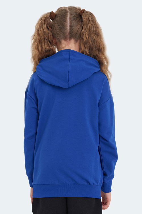 LETTO Unisex Çocuk Sweatshirt Saks Mavi