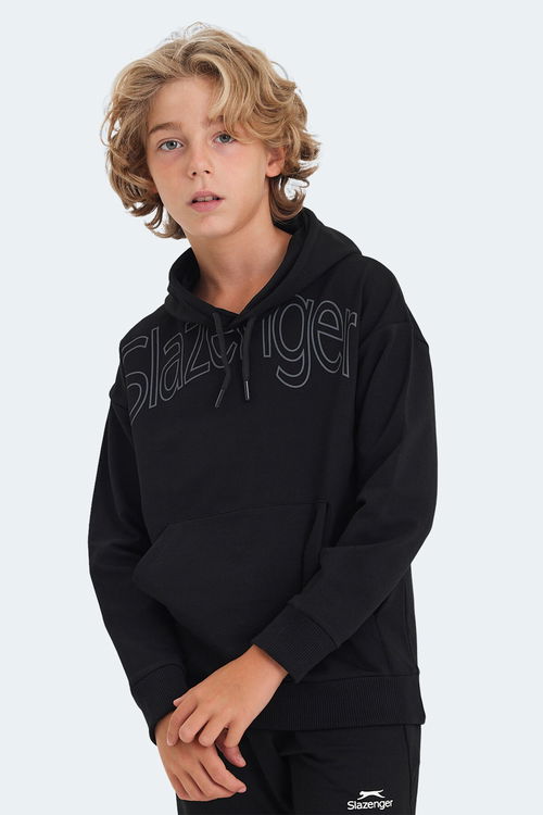 LETTO Unisex Çocuk Sweatshirt Siyah