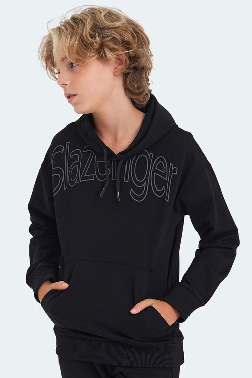 LETTO Unisex Çocuk Sweatshirt Siyah