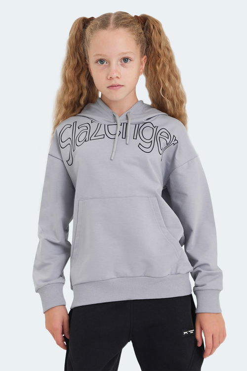 LETTO Unisex Çocuk Sweatshirt Taş Gri