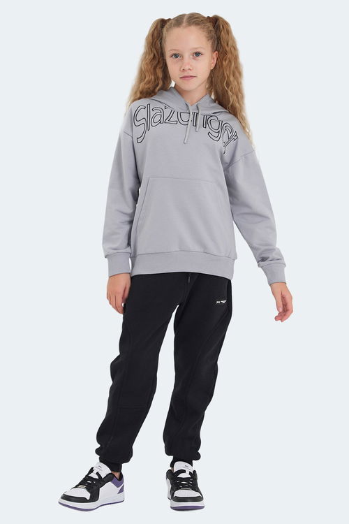 LETTO Unisex Çocuk Sweatshirt Taş Gri