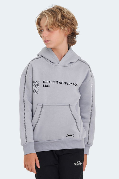 LEVON Unisex Çocuk Sweatshirt Taş Gri