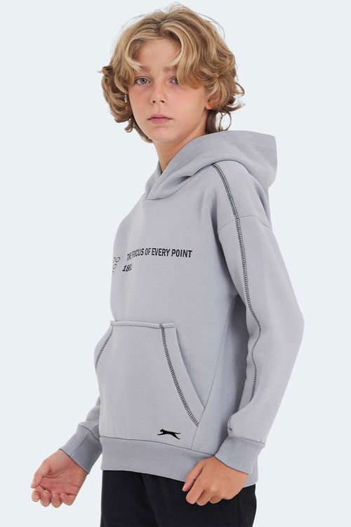 LEVON Unisex Çocuk Sweatshirt Taş Gri