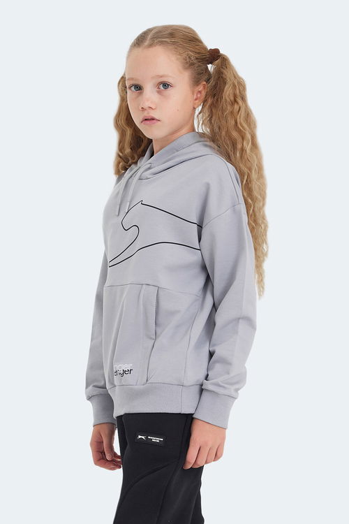 LINK Unisex Çocuk Sweatshirt Taş Gri