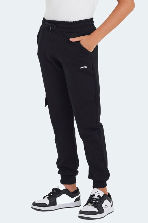 Slazenger LIVE IN Unisex Çocuk Cepli Siyah Eşofman Altı