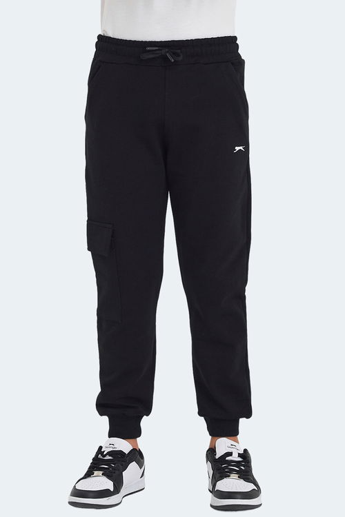 Slazenger LIVE IN Unisex Çocuk Cepli Siyah Eşofman Altı