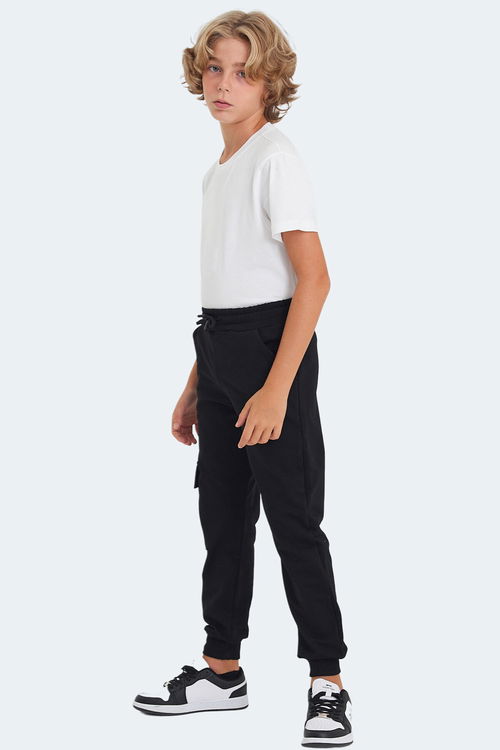 Slazenger LIVE IN Unisex Çocuk Cepli Siyah Eşofman Altı