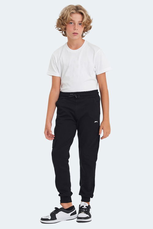 Slazenger LIVE IN Unisex Çocuk Cepli Siyah Eşofman Altı