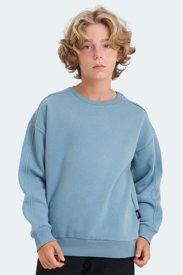 LOGAN Unisex Çocuk Sweatshirt Mavi