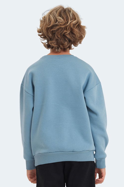 LOGAN Unisex Çocuk Sweatshirt Mavi