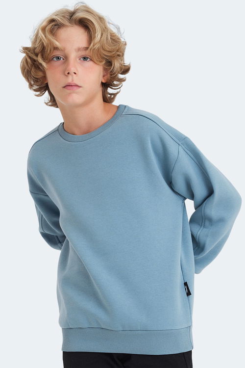 LOGAN Unisex Çocuk Sweatshirt Mavi