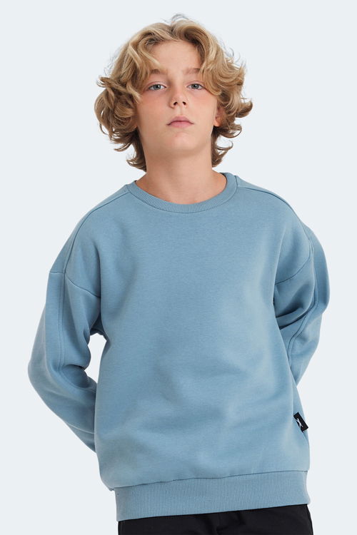 LOGAN Unisex Çocuk Sweatshirt Mavi