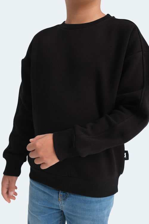 LOGAN Unisex Çocuk Sweatshirt Siyah