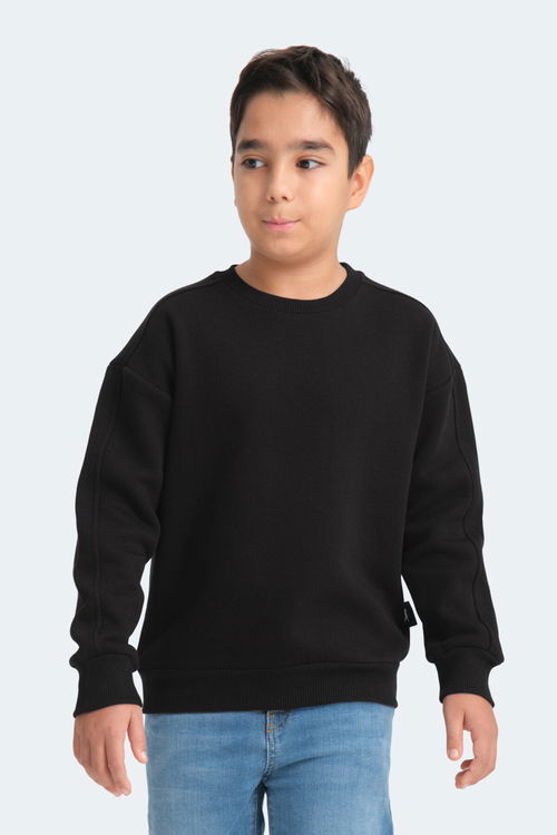 LOGAN Unisex Çocuk Sweatshirt Siyah