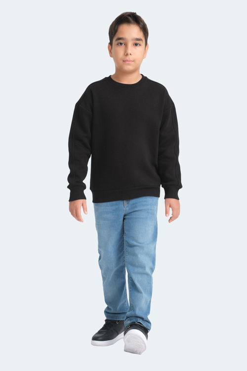 LOGAN Unisex Çocuk Sweatshirt Siyah