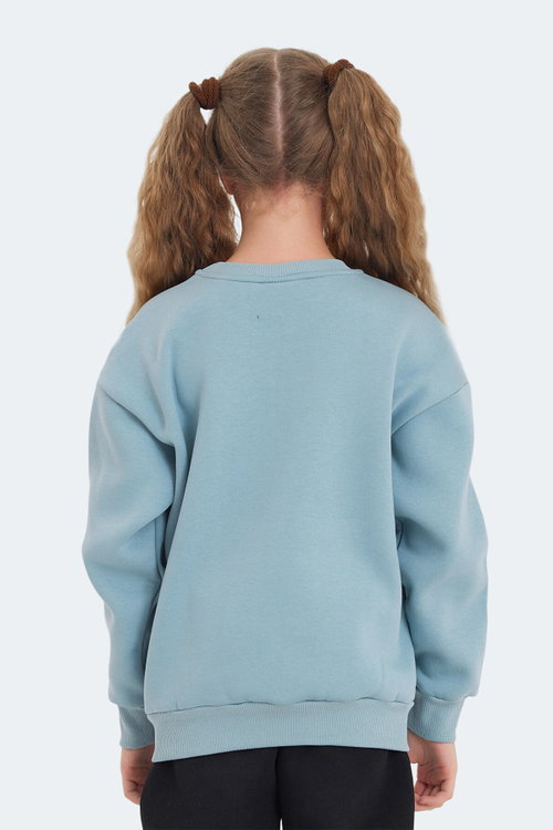 Slazenger LONE Unisex Çocuk Mavi Sweatshırt