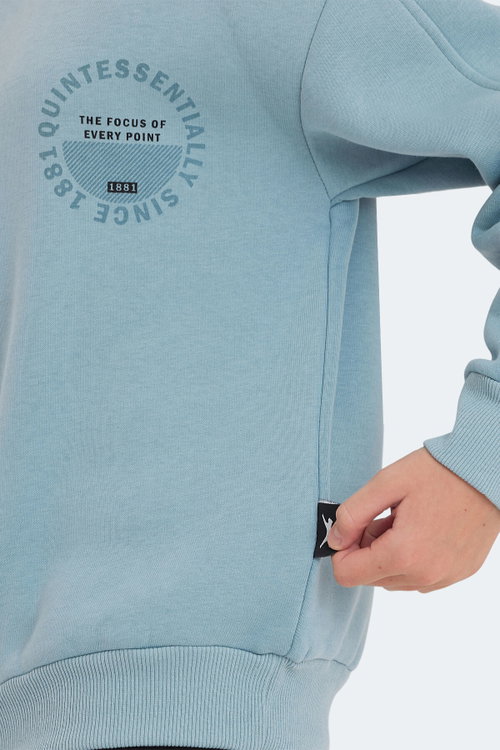 Slazenger LONE Unisex Çocuk Mavi Sweatshırt
