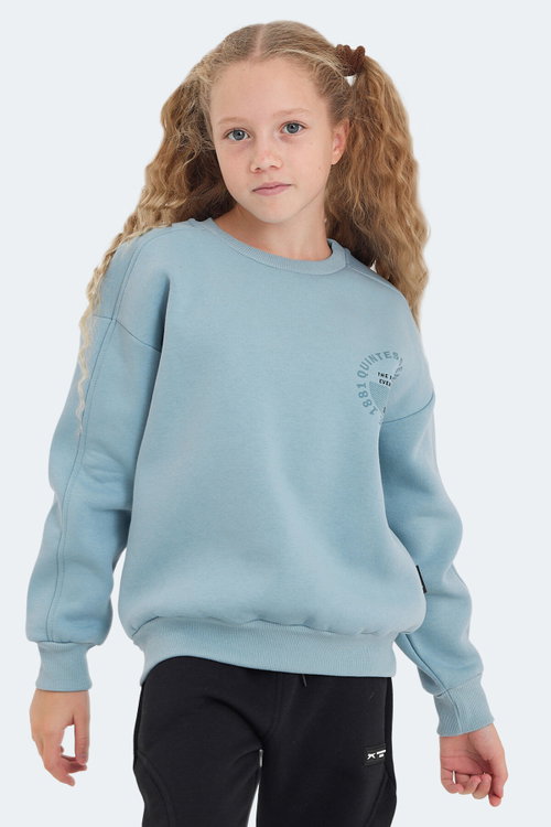 Slazenger LONE Unisex Çocuk Mavi Sweatshırt