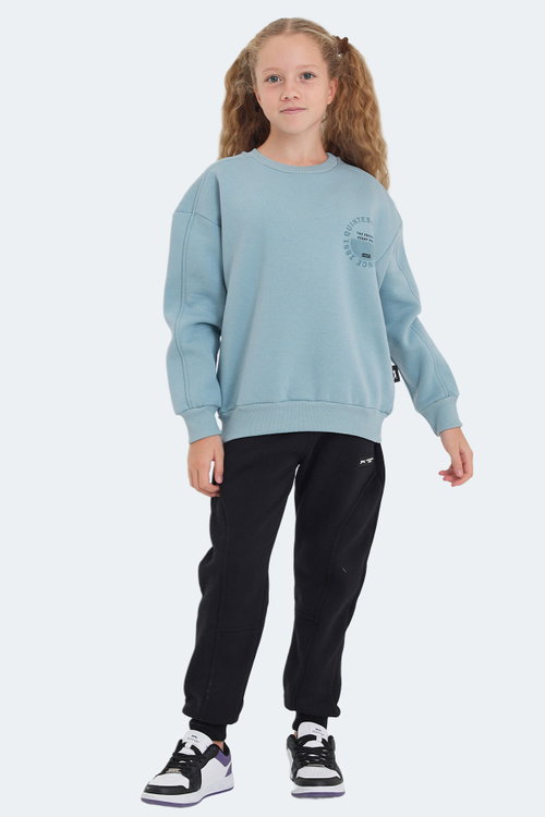 Slazenger LONE Unisex Çocuk Mavi Sweatshırt