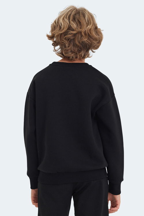 LONE Unisex Çocuk Sweatshirt Siyah