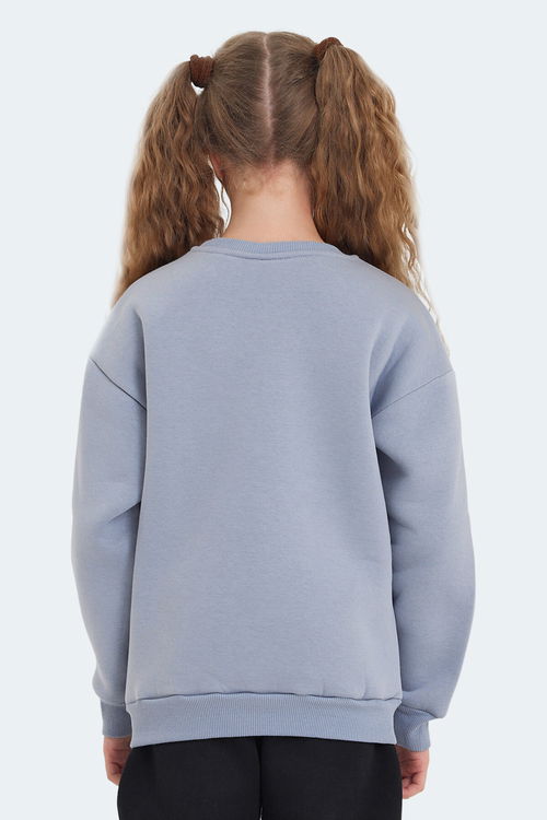 LONE Unisex Çocuk Sweatshirt Taş Gri