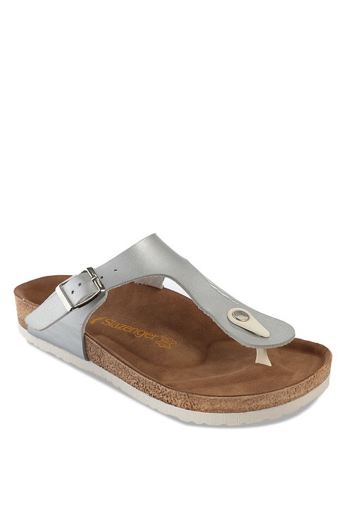 Slazenger LUKE Kadın Parmak Arası Gümüş Terlik