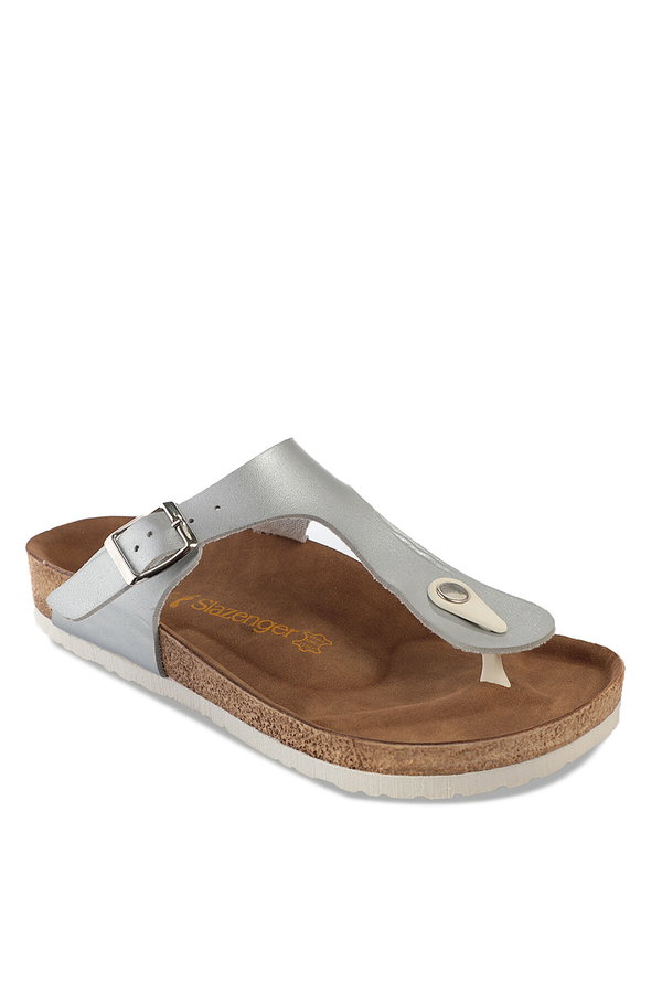 Slazenger LUKE Kadın Parmak Arası Gümüş Terlik