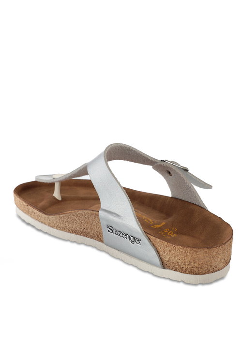 Slazenger LUKE Kadın Parmak Arası Gümüş Terlik