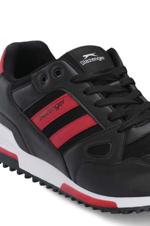 Slazenger MAROON I Erkek Siyah / Kırmızı Günlük Spor Ayakkabısı