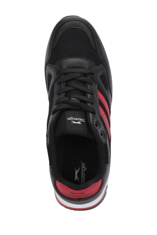 Slazenger MAROON I Erkek Siyah / Kırmızı Günlük Spor Ayakkabısı