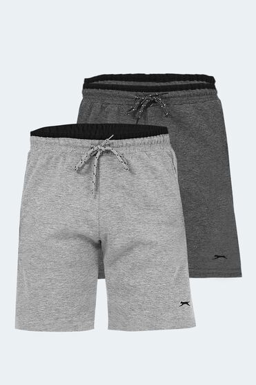 NAGORE 2li Set Erkek Şort Gri - Koyu Gri