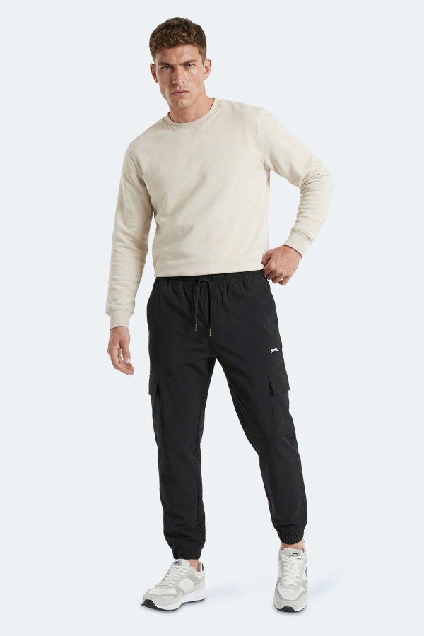 Slazenger NAPOLLA IN Erkek Cepli Siyah Eşofman Altı