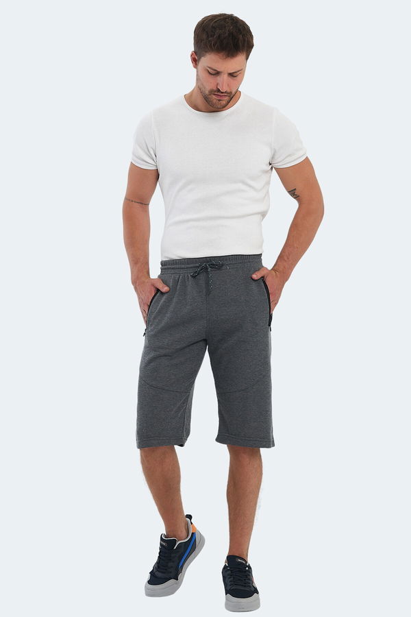 Slazenger NATIVA Erkek Cepli Kapri Koyu Gri Şort