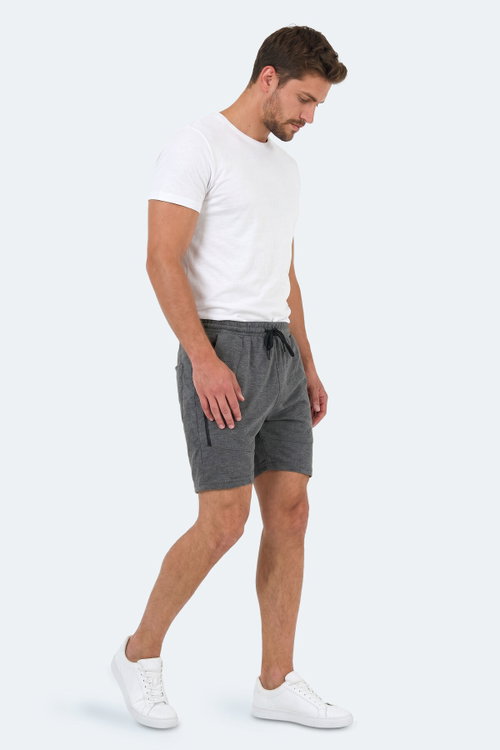 Slazenger NAZAIRE IN Erkek Cepli Fıtness Koyu Gri Şort
