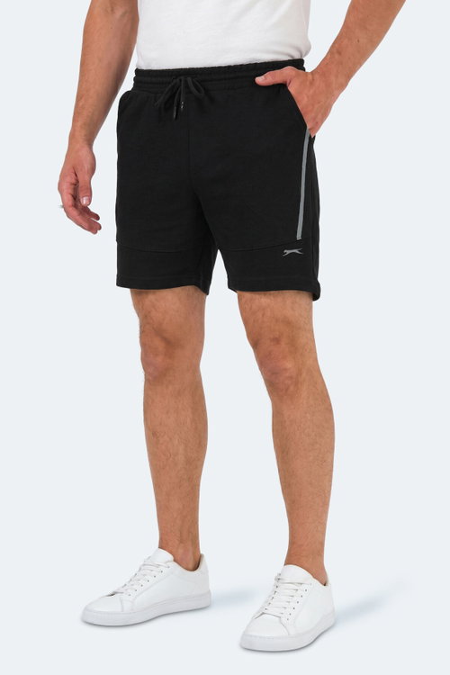 Slazenger NAZAIRE IN Erkek Cepli Fıtness Siyah Şort