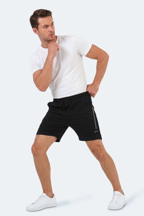 Slazenger NAZAIRE IN Erkek Cepli Fıtness Siyah Şort