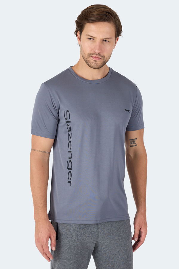 Slazenger NEKANE IN Erkek Tişört Koyu Gri