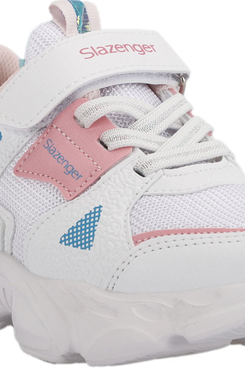 Slazenger NELSON Kız Çocuk Cırt Cırtlı Beyaz / Pembe Günlük Spor Ayakkabısı