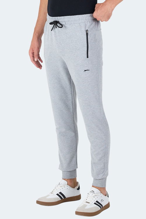 Slazenger OGNEN I Erkek Fermuar Cepli Gri Eşofman Altı
