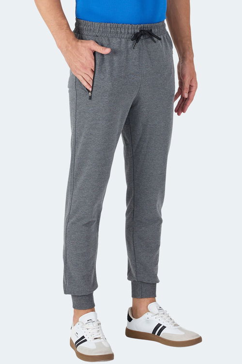 Slazenger OGNEN I Erkek Fermuar Cepli Koyu Gri Eşofman Altı